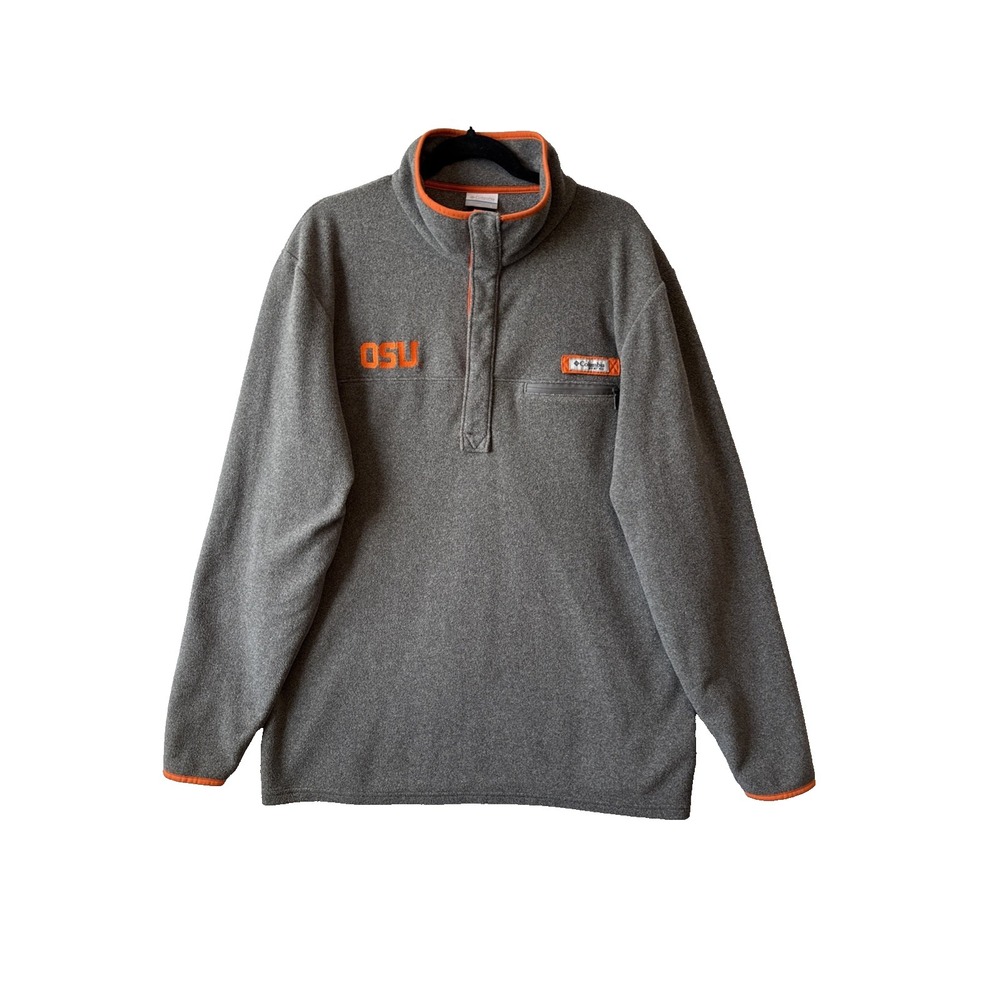 Columbia PFG Oregon State University OSU Harborside 1/4 Snap Fleece Pullover‎ L
